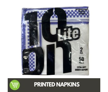 10 ON LITE EXTRA SOFT PRINTED DINNER NAPKINS